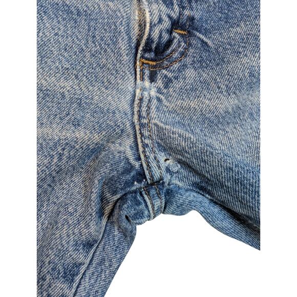 DESTROYED Vintage 90s Y2K WRANGLER Denim Jeans 31x29 ACTUAL Workwear Grunge Dad - Picture 8 of 9